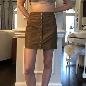 Free People vegan leather skirt